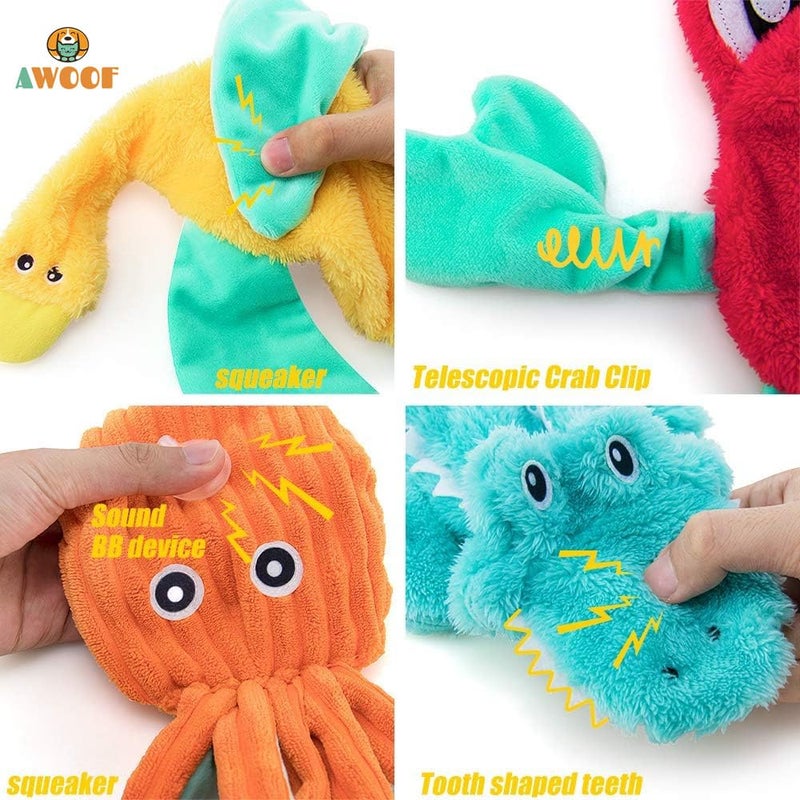 AWOOF 5 Pack Dog Squeaky Toys - No Stuffing, Durable Chew Toy Set for Puppy, Small to Large Dogs - Image 2